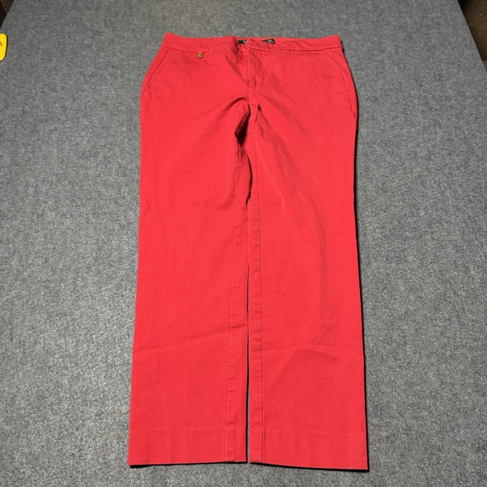 Lauren Ralph Lauren Chino Cropped Pants in Red Size 4 City Preppy Boho Office
